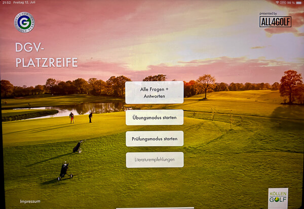 12 von 12 Juli 24 - Bild 10 Screenshot der Golf-Lern-App